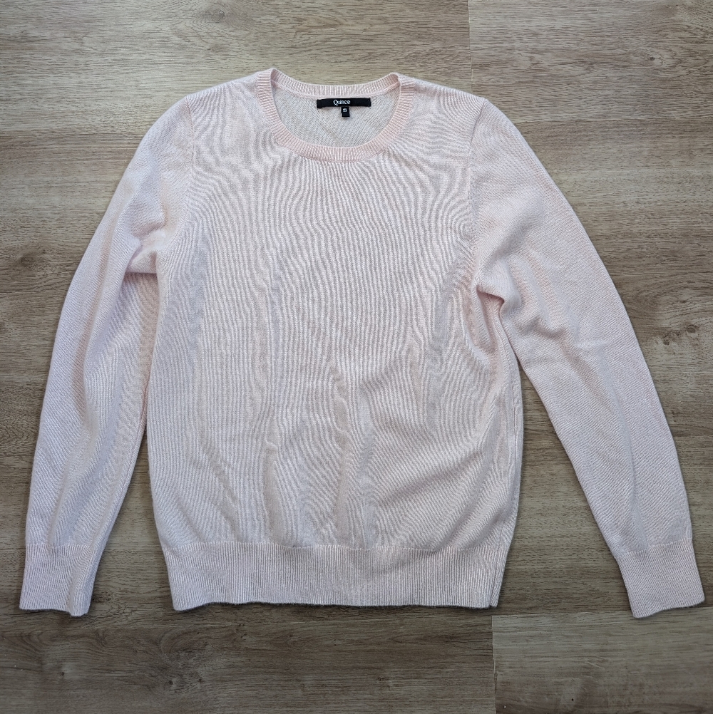 Quince Magnolian Cashmere Crew Neck Sweater Size Small